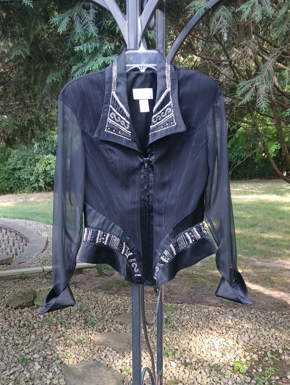 vintage Caché Couture evening jacket Rayon Sz 6